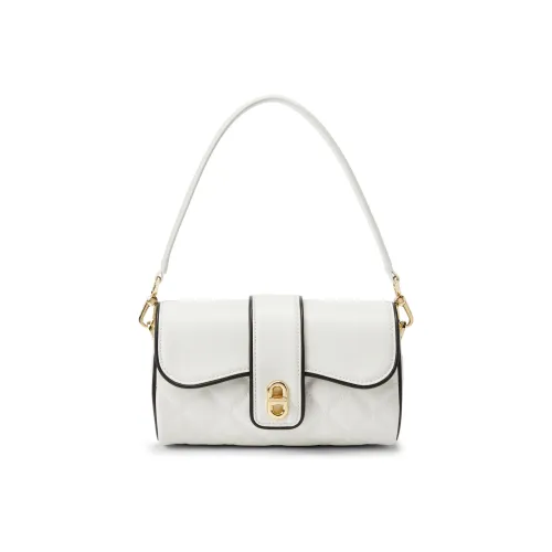 CHARLES&KEITH Leather PU Leather Small Ck Shoulder Bag Small Size Women's Black/White White/Multi Composite Color