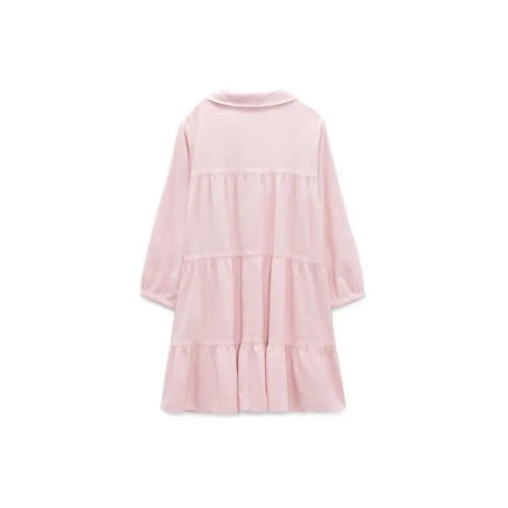 ZARA Long-Sleeved Dresses Women's Pink-1