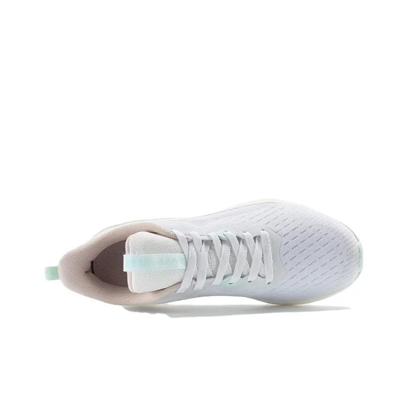 PEAK Cushioning Anti Slip And Wear Resistant Low Top Running Shoes Women's White Green Pink-2