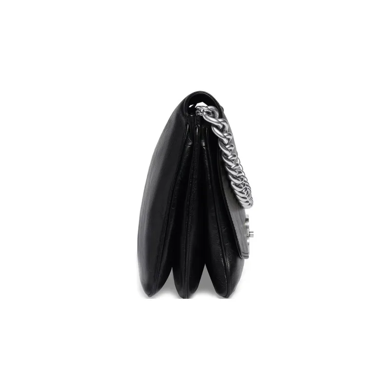 Balenciaga Bb Soft Large Flap Bag Black-1
