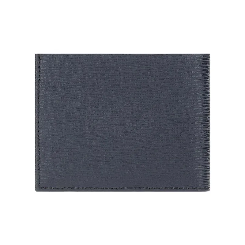 FERRAGAMO GANCINI Calfskin Wallet Men's Dark Blue-2