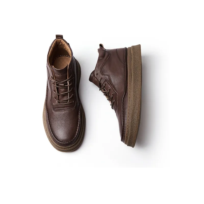 Hautton Jeans Casual Shoes Men's Brown-4