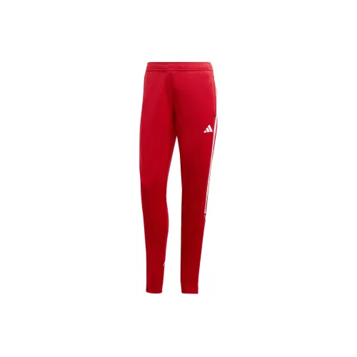 Adidas Knitted Sweatpants Women's Red