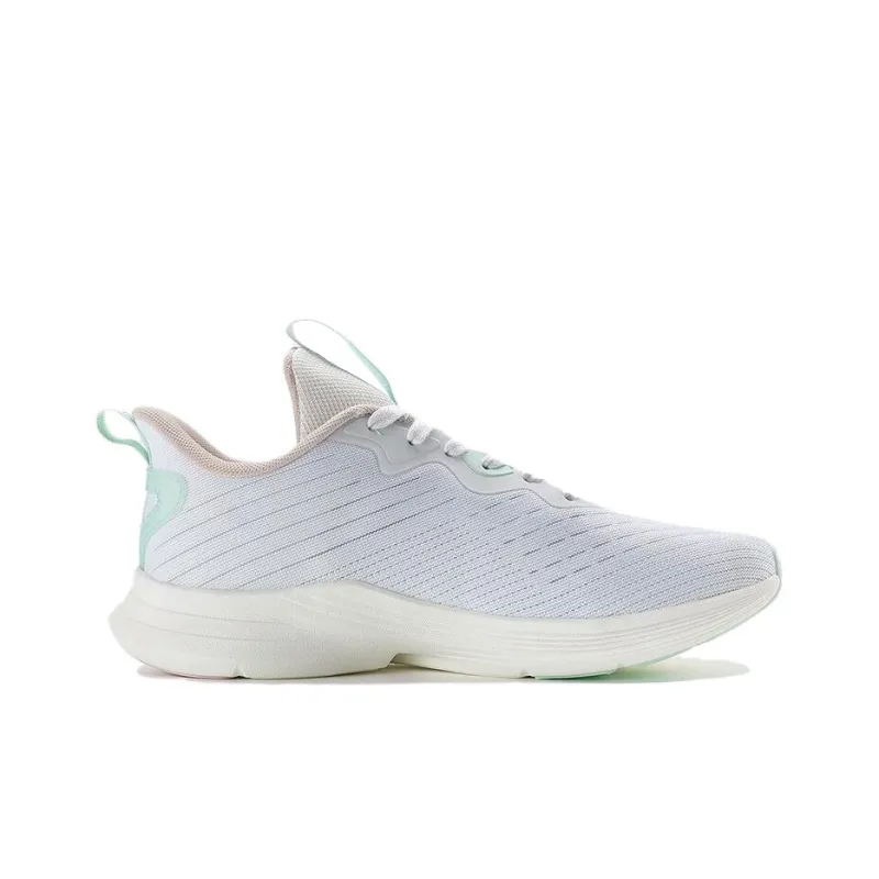 PEAK Cushioning Anti Slip And Wear Resistant Low Top Running Shoes Women's White Green Pink-1