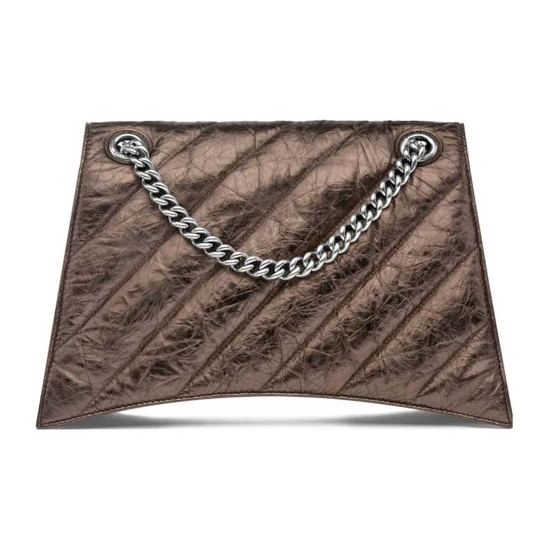 Balenciaga Crused Quilted Medium Chain Bag Metallized Bronze-3