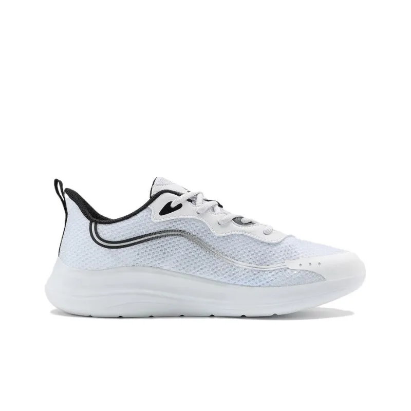 PEAK Anti Slip And Wear Resistant Breathable Low Top Sports Casual Shoes Men's White Black-1