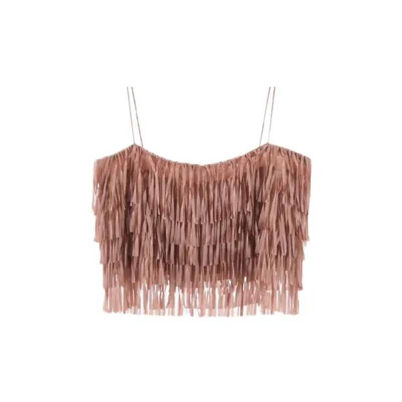 ZARA Tank Tops Women's Pink-1