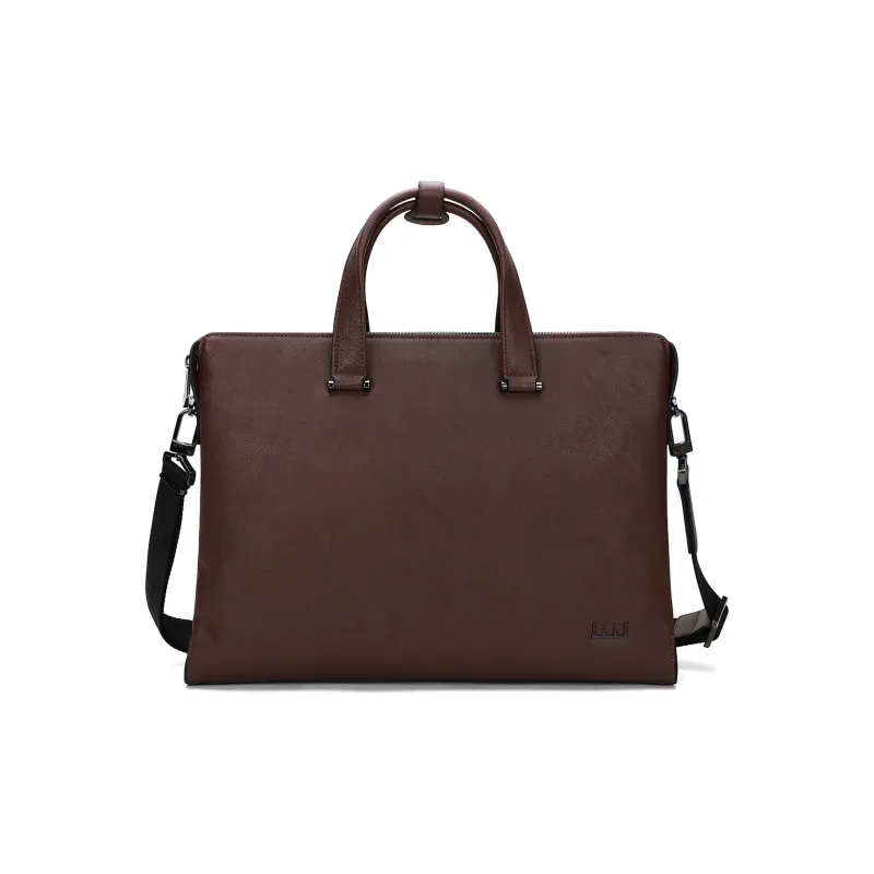 ELLE HOMME Top Grain Cow Leather Handbag, Shoulder Bag, Crossbody Bag Unisex Solid Color-0