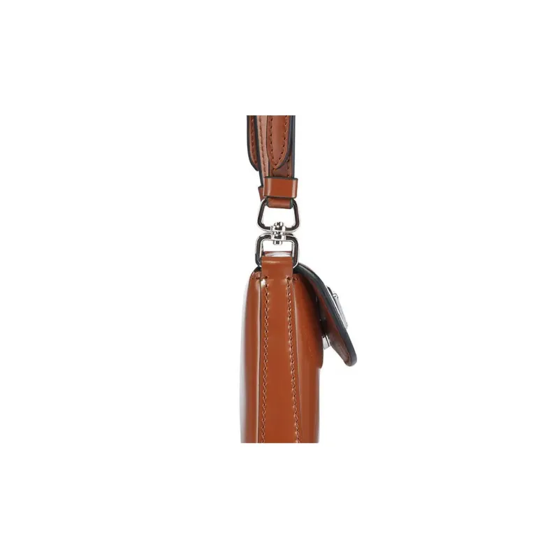 PRADA Cleo Leather Shoulder Bag Handbag Shoulder Bag Women's Brown-5