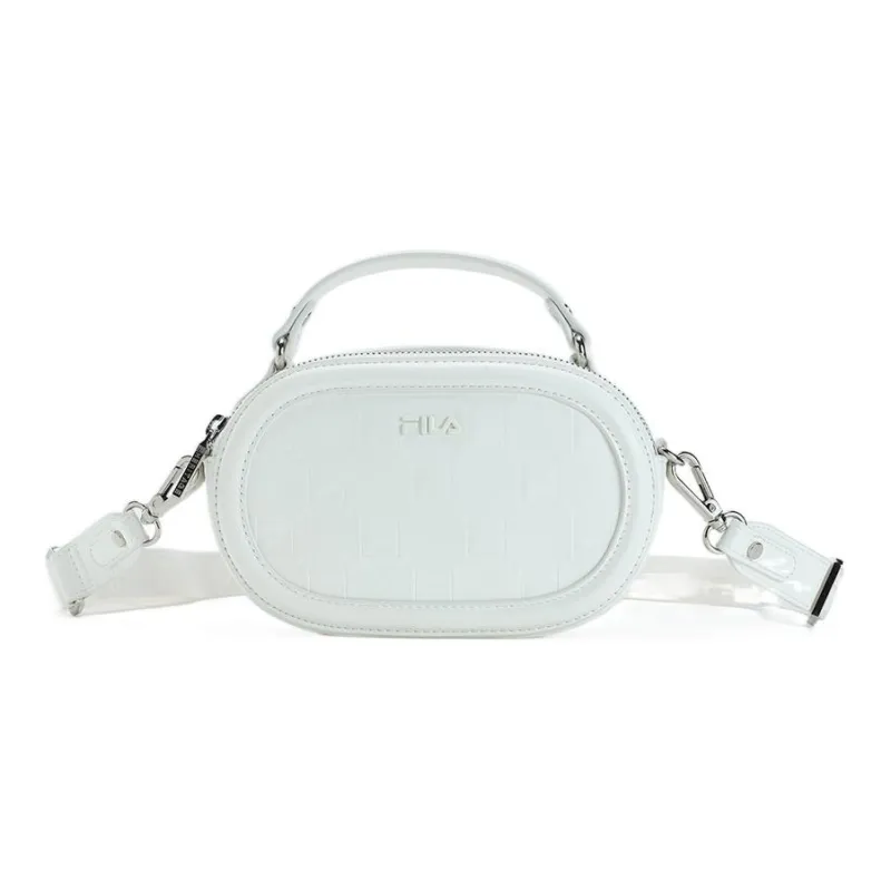 FILA Plain Weave PU Handbag, Crossbody Bag, Crossbody Bag Small Size Women's White-0