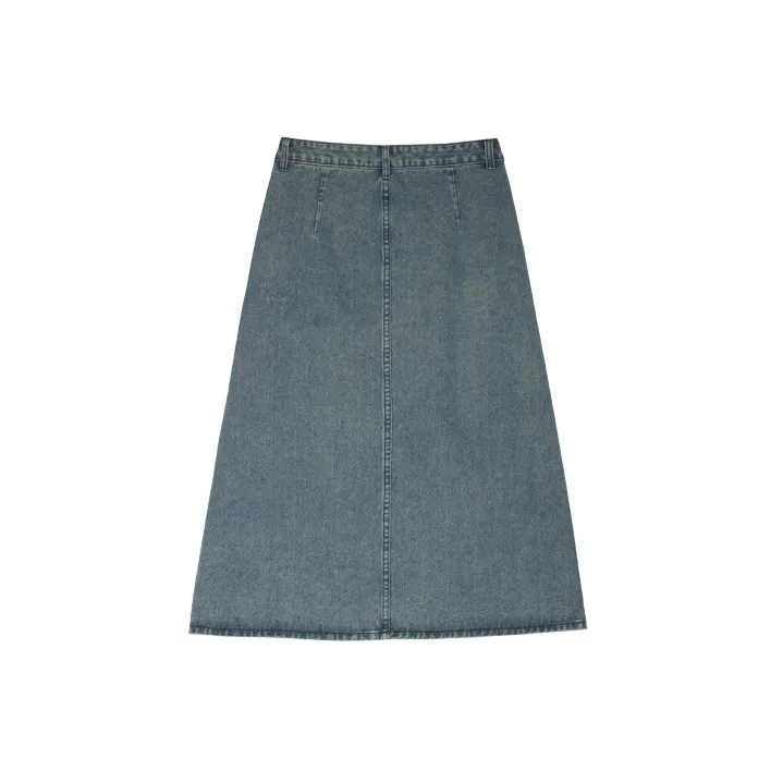 MAMC Denim Long Skirts Women's Blue-1