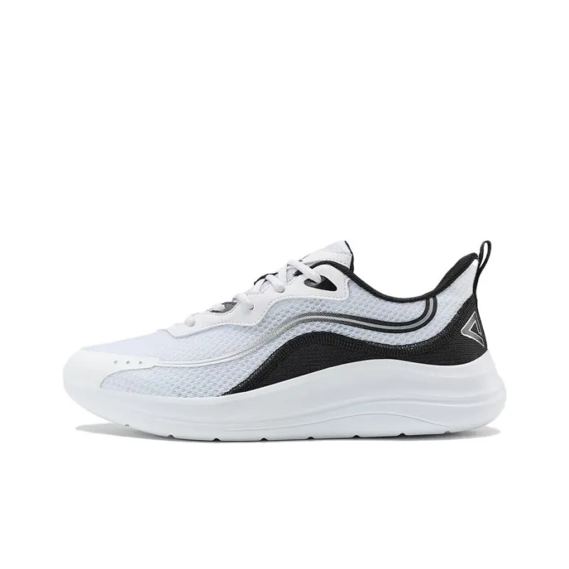 PEAK Anti Slip And Wear Resistant Breathable Low Top Sports Casual Shoes Men's White Black-0