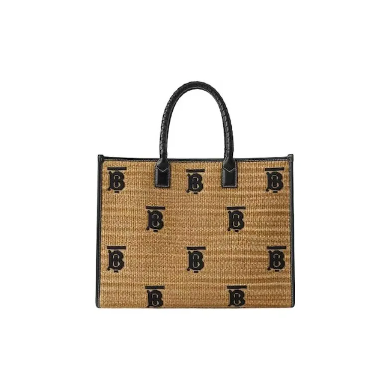 Burberry Medium Freya Tote Natural/Black-3
