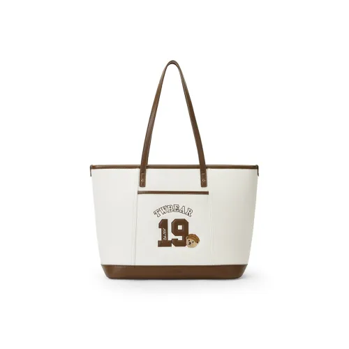 Teenie Weenie Shoulder Bags Painted White/Caramel Brown