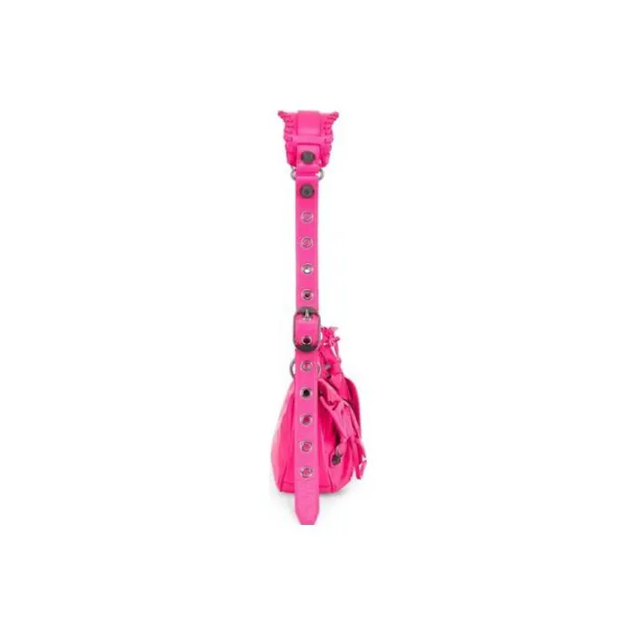 Balenciaga Le Cagole Sheepskin Crossbody Bag Shoulder Bag Mini Women's Neon Pink-2