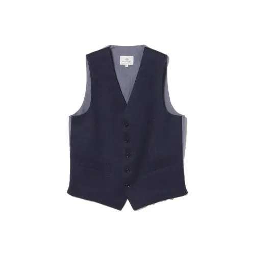 Beams Vest Men Marine Blue