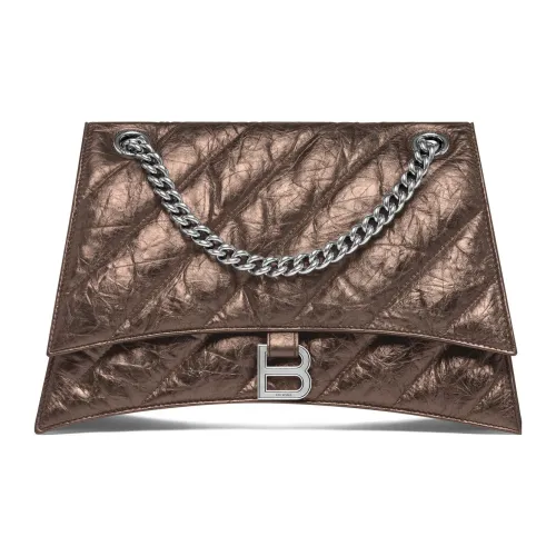 Balenciaga Crused Quilted Medium Chain Bag Metallized Bronze