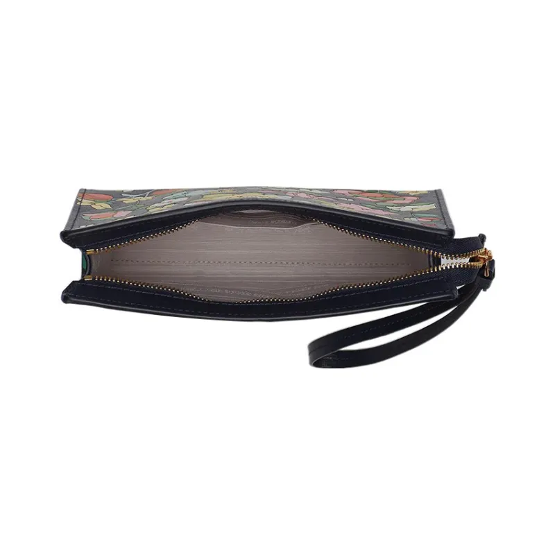 Kate Spade Saffiano Leather Wrist Bag Shoulder Bag Clutch Small Size Women's Black-1