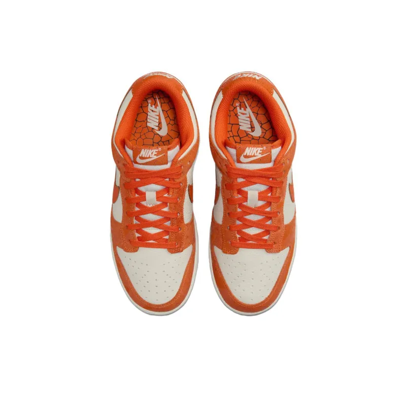 Nike Dunk 'Cracked Orange' Durable Breathable Low-Top Skateboard Shoes Women's White Orange-3