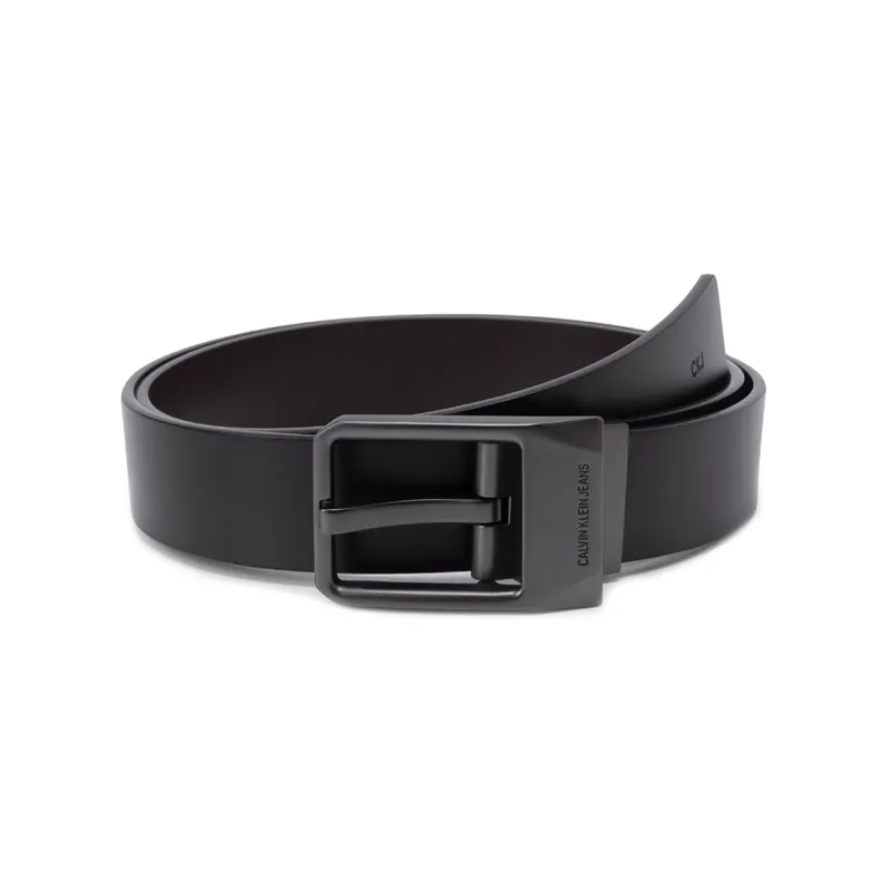 CALVIN KLEIN Cow Leather Belts Men's Black Width 3.5cm-0