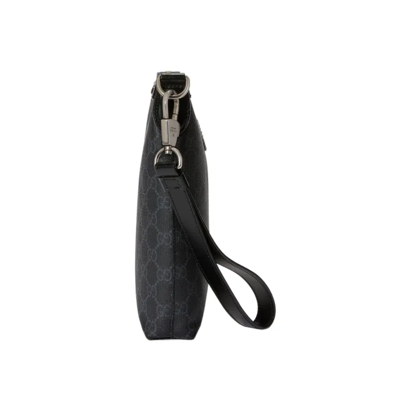 GUCCI Canvas With Leather Crossbody Bag Shoulder Bag Men's Black-3