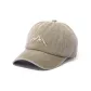 Distressed Mountain Peak Baseball Cap-Khaki