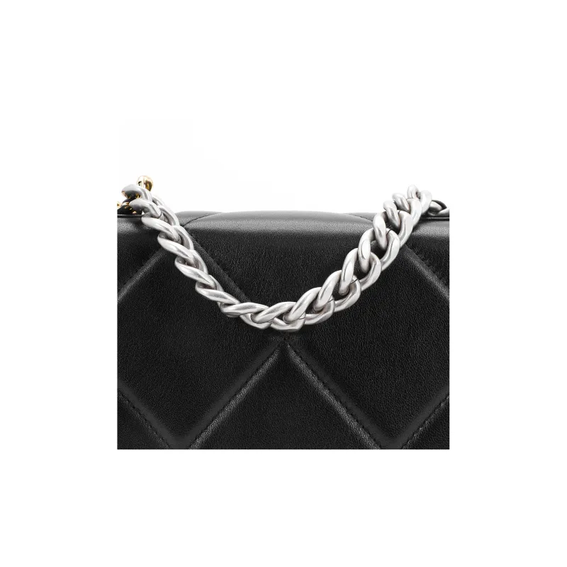 CHANEL 19BagWOC Sheepskin Shoulder Bag, Crossbody Bag, Wallet Women's Black-4