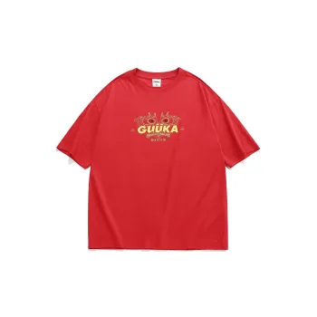 Guuka Short Sleeved T Shirts Unisex Cherry Red