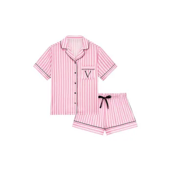 Victoria's Secret More Than Just The Comfort Series Pajama Set Women's Pink Stripes