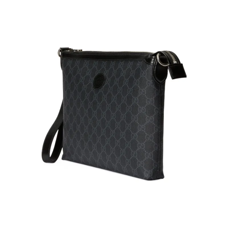 GUCCI Canvas With Leather Crossbody Bag Shoulder Bag Men's Black-2