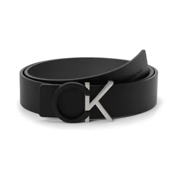 CALVIN KLEIN Cow Leather Belts Men's Black Width  3.5cm
