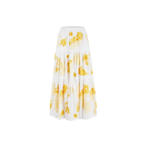 Acler X MO&CO Co-branded Collection By Acler Designers Casual Long Skirts Women's Artistic Floral Color