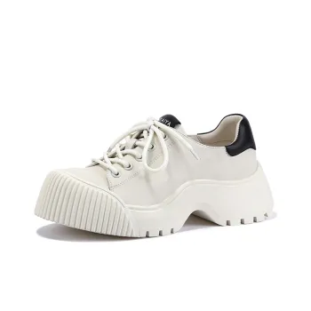 SELAIYA Platform Shoes Women's White