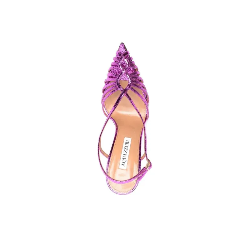 AQUAZZURA Mistress One-Strap Sandals 10.5cm Women's Purple-2
