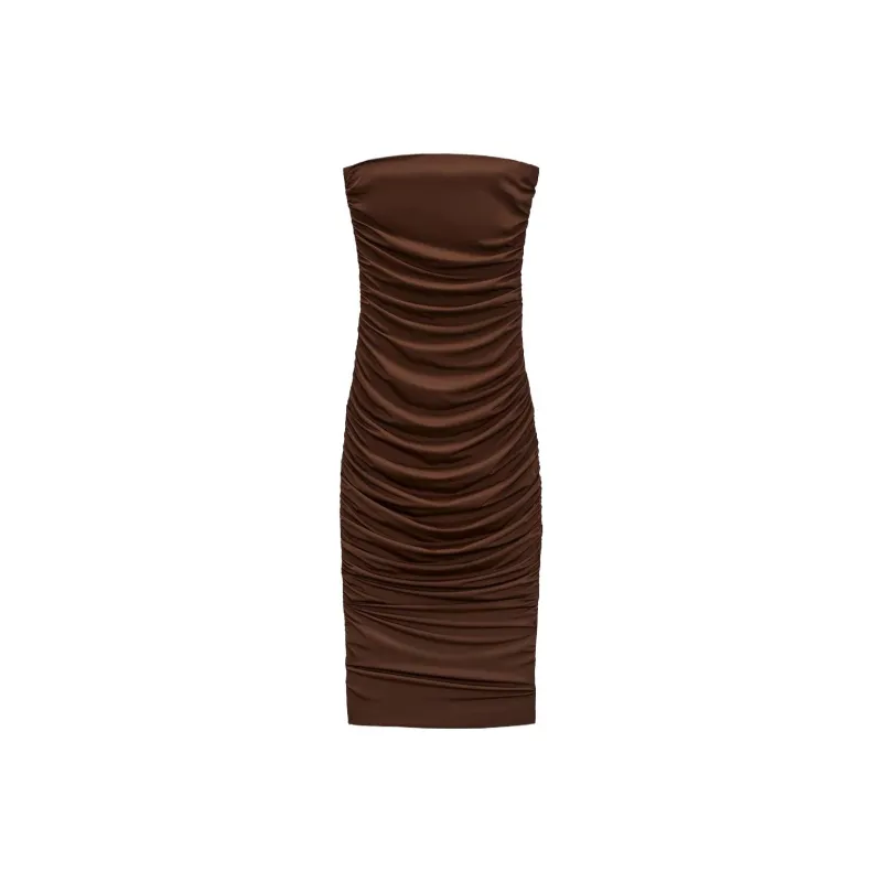 ZARA Sleeveless Dresses Women's Chocolate-1