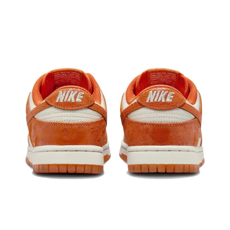 Nike Dunk 'Cracked Orange' Durable Breathable Low-Top Skateboard Shoes Women's White Orange-4