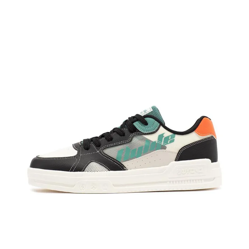 361° Anti-Slip Wear-Resistant Low-Top Skateboard Shoes Men's Black Cyan-0