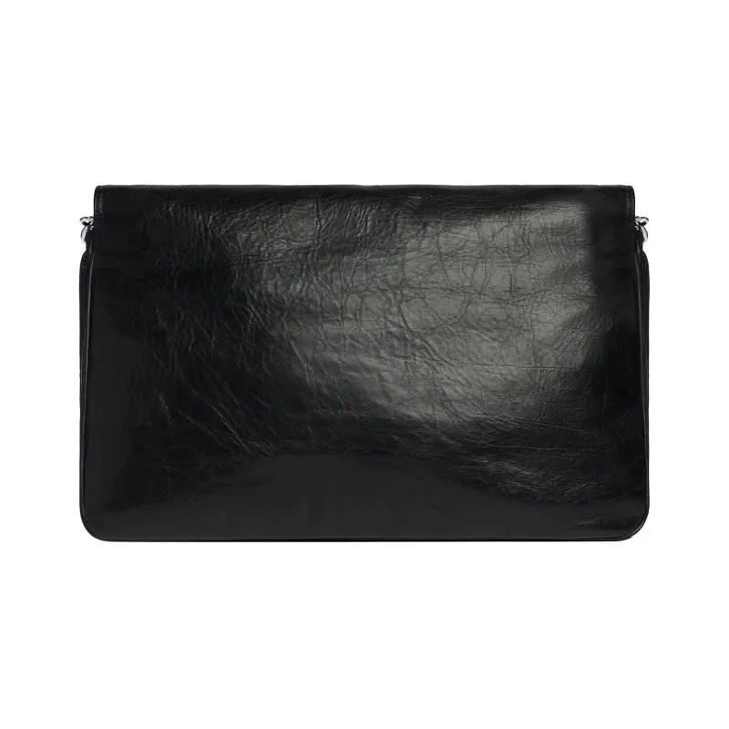 Balenciaga Bb Soft Large Flap Bag Black-3