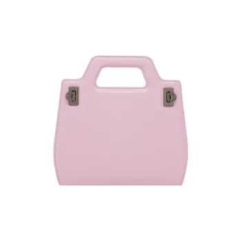 FERRAGAMO Cow Leather Shoulder Bag, Crossbody Bag, Handbag Mini Women's Light Pink