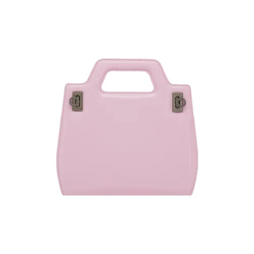 FERRAGAMO Cow Leather Shoulder Bag Crossbody Bag Handbag Mini Women's Light Pink