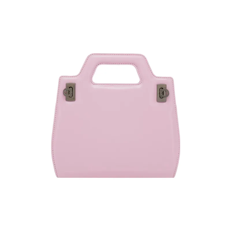 FERRAGAMO Cow Leather Shoulder Bag, Crossbody Bag, Handbag Mini Women's Light Pink-0
