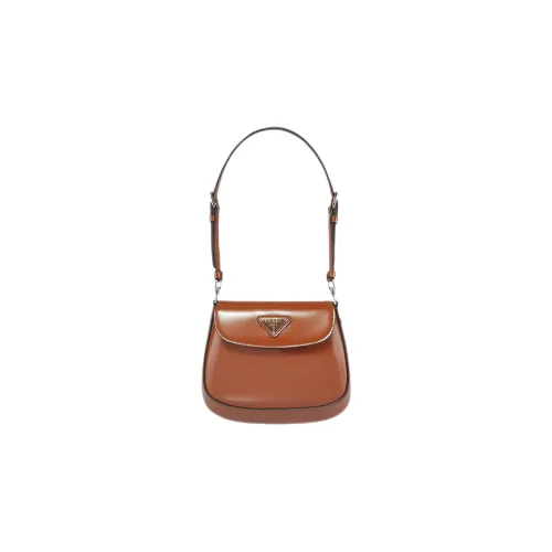 PRADA Cleo Leather Shoulder Bag Handbag Shoulder Bag Women's Brown