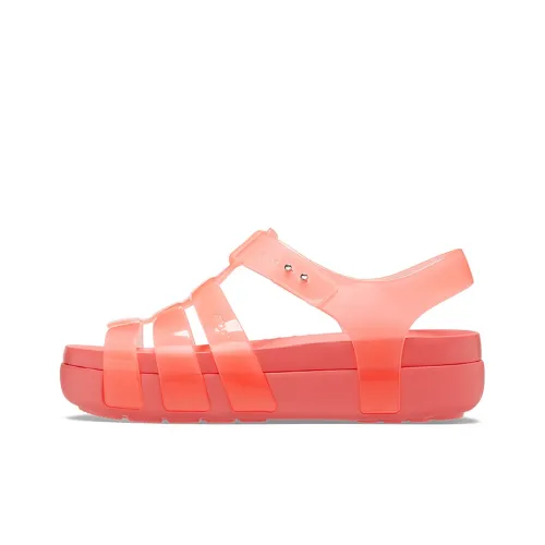 crocs Strapless Sports Sandals Women's Neon Watermelon Red