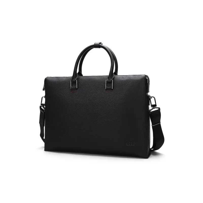 ELLE HOMME Top Grain Cow Leather One Shoulder Handbag Regular Unisex Solid Color-2