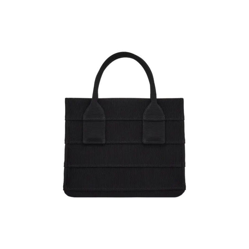 FERRAGAMO Satin Tote Bag, Shopping Bag, Handbag Trumpets Women's Black-2