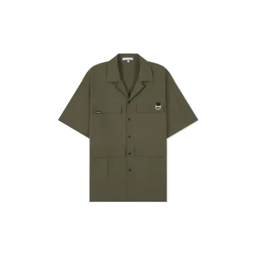 Cabbeen Shirts Men Olive Green 88