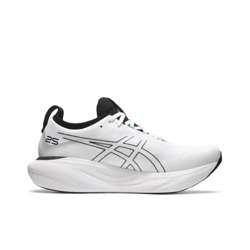 Asics Gel Nimbus 25 White Black-1