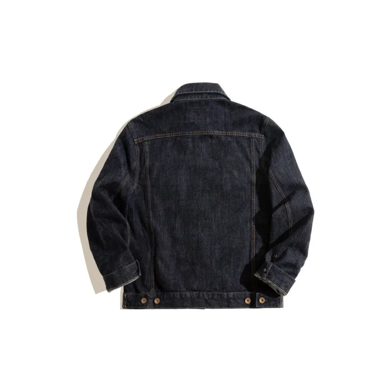 MADEN Denim Jackets Men Denim Blue-1