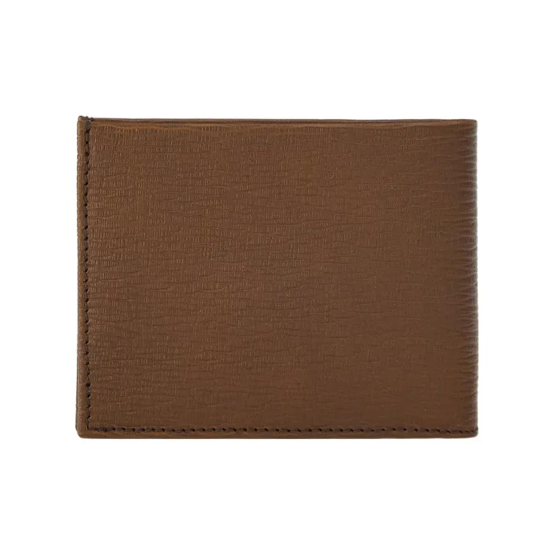 FERRAGAMO GANCINI Calfskin Wallet Men's Brown-2