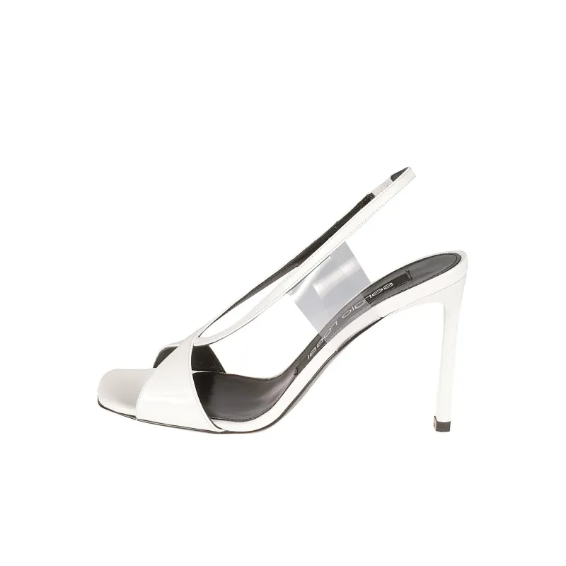 SERGIO ROSSI Open-toe Leather 100mm Sandals-0